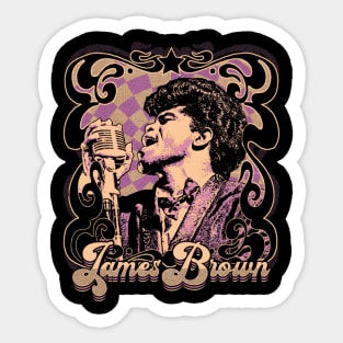 Brown Color Funky Art Sticker